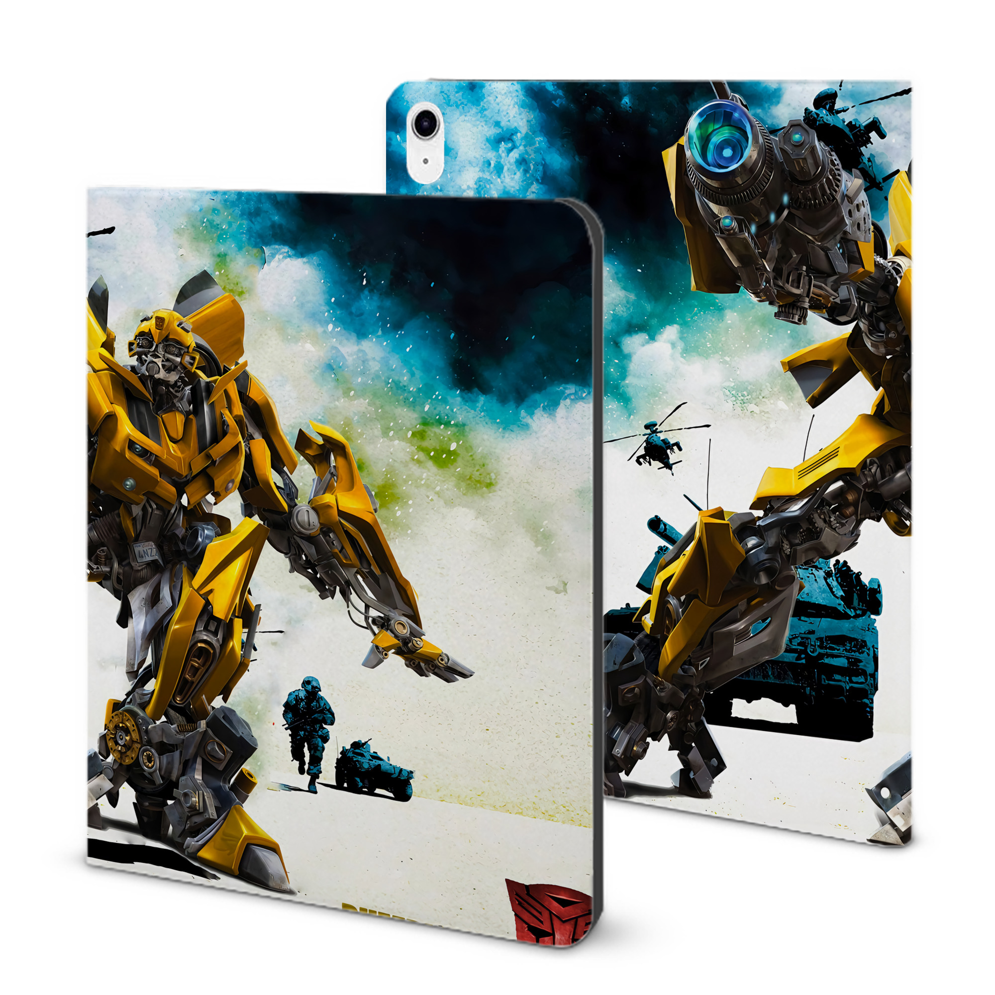 （画像用） Transformers トランスフォーマー IPad ケース ブック型 PUレザー TPU 耐衝撃 軽量 薄型 ペン収納なし 全面保護 IPad 各モデル対応
